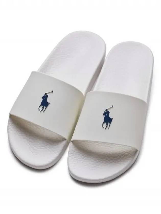 30 paid signature pony slides white - POLO RALPH LAUREN - BALAAN 1