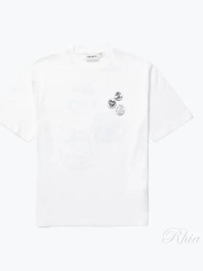 Pin Short Sleeve T-Shirt White - CARHARTT WIP - BALAAN 2