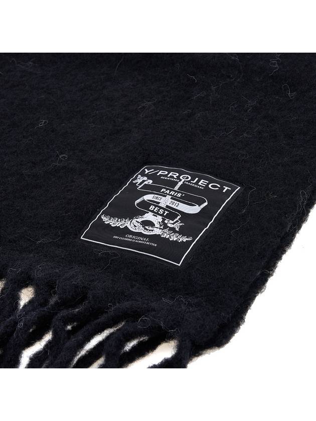 Y Project Men's Logo Patch Muffler SCARF16S25 BLACK GRAY - Y/PROJECT - BALAAN 6