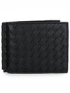 Intrecciato Money Clip Card Wallet Black - BOTTEGA VENETA - BALAAN 2