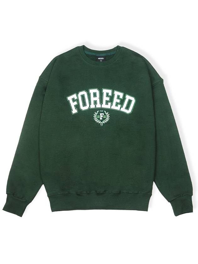 Overfit Arch Logo Sweatshirt Green - FOREEDCLUB - BALAAN 1