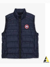 Crofton Logo Patch Padding Vest Atlantic Navy - CANADA GOOSE - BALAAN 2