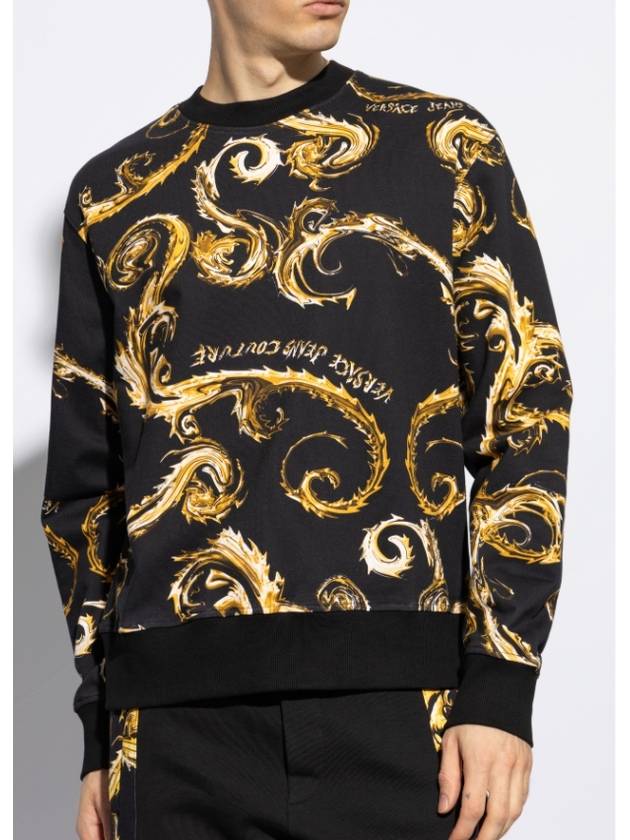 Chromo Couture Sweatshirt Black - VERSACE - BALAAN 4