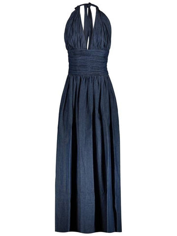 Rochas Maxi Dress In Japanese Chambray Clothing - ROCHAS - BALAAN 1