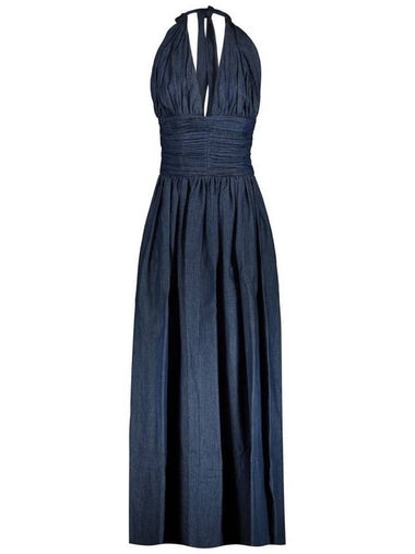 Rochas Maxi Dress In Japanese Chambray Clothing - ROCHAS - BALAAN 1