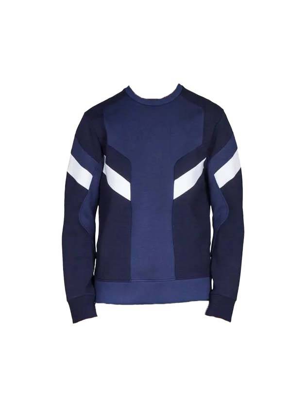 Men's Jersey Neoprene Sweatshirt Navy - DSQUARED2 - BALAAN 1