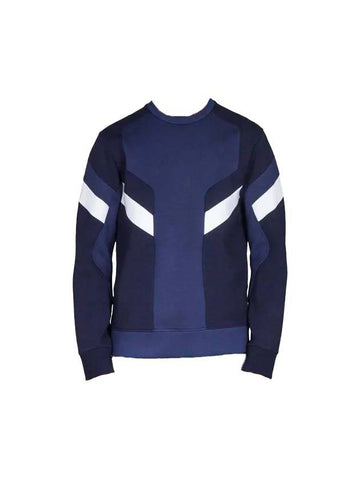 Men's Jersey Neoprene Sweatshirt Navy - DSQUARED2 - BALAAN 1