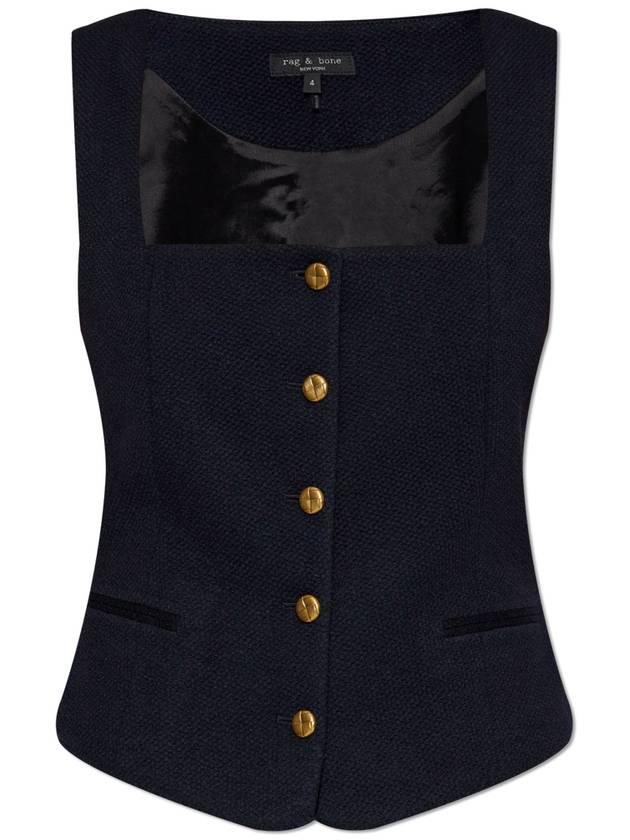 Rag & Bone  Vest Mariana, Women's, Navy Blue - RAG & BONE - BALAAN 1