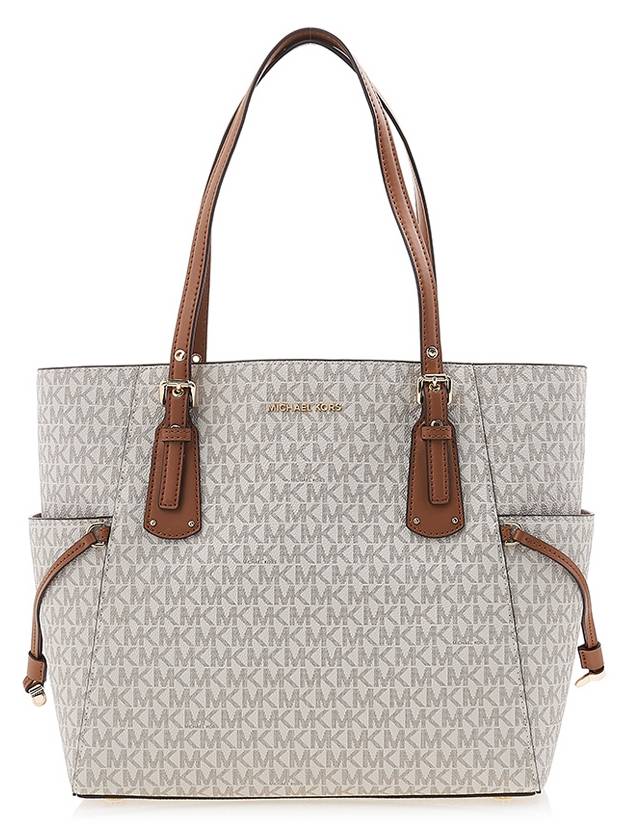 Voyager Small Logo Tote Bag Vanilla - MICHAEL KORS - BALAAN 2