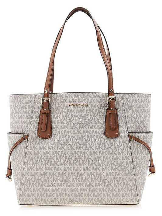 Voyager Small Logo Tote Bag Vanilla - MICHAEL KORS - BALAAN 2