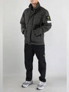 Polyester Micro Twill Zip Up Jacket Grey - STONE ISLAND - BALAAN 5