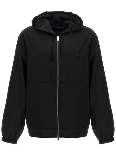 4G Detail Wool Zip-Up Hoodie Black - GIVENCHY - BALAAN 2