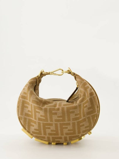 FF Jacquard Fabric Mini Cross Bag Beige - FENDI - BALAAN 2