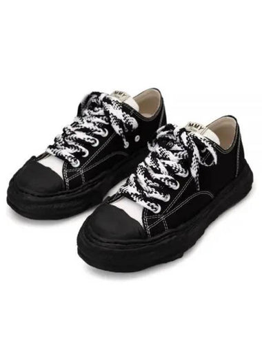 24 A12FW707 BLACK PETERSON23 OG sole canvas low top sneakers - MIHARA YASUHIRO - BALAAN 1