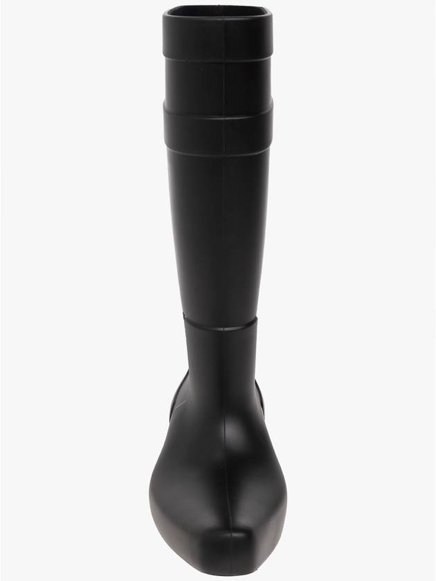 Explorator Logo Rain Boots Black - BALENCIAGA - BALAAN 7