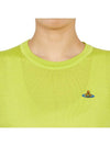 Women's Bea Jumper Logo Embroidered Knit Top Yellow - VIVIENNE WESTWOOD - BALAAN.