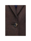 Linen Single-Breasted Tailored Jacket Brown - LOEWE - BALAAN 5