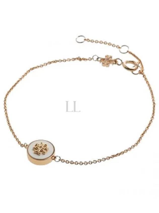 Kira Enamel Chain Bracelet Gold White - TORY BURCH - BALAAN 2