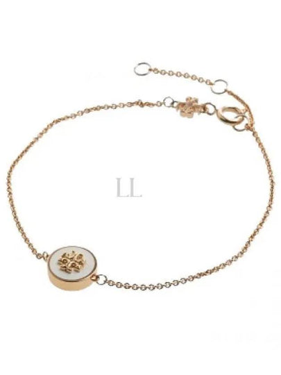 Kira Enamel Chain Bracelet Gold White - TORY BURCH - BALAAN 2