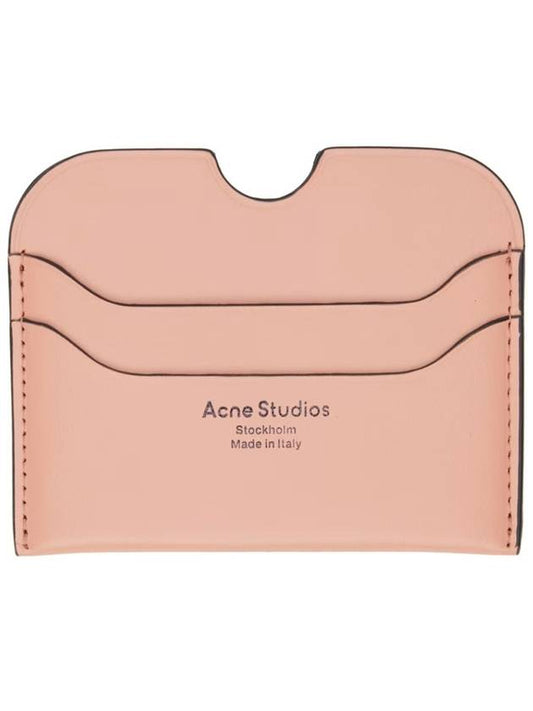 Studios Silver Logo 2-tier Card Wallet Salmon Pink - ACNE STUDIOS - BALAAN 2