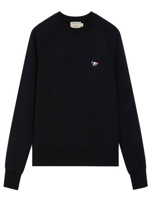 Tricolor Fox Patch Adjusted Sweatshirt Black - MAISON KITSUNE - BALAAN 2