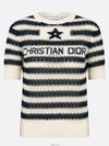 Dior Marini re Short Sleeve Sweater White Blue Signature - DIOR - BALAAN 1