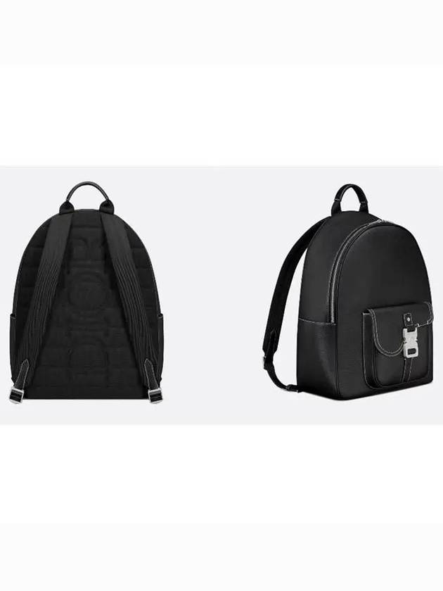 Saddle Zipper Backpack Black - DIOR - BALAAN 4