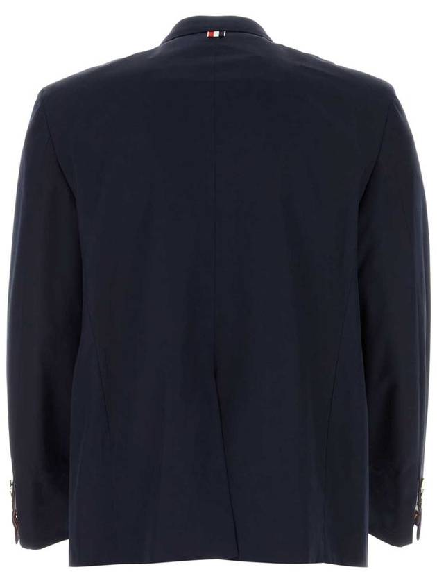 Typewriter Cloth Grosgrain Placket Sport Jacket Navy - THOM BROWNE - BALAAN 3