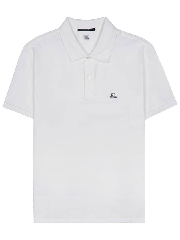 Stretch Piquet Regular Polo Shirt White - CP COMPANY - BALAAN 9