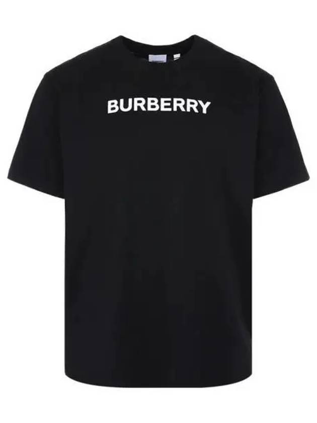 Classic logo lettering black short sleeve t shirt 270319 - BURBERRY - BALAAN 1