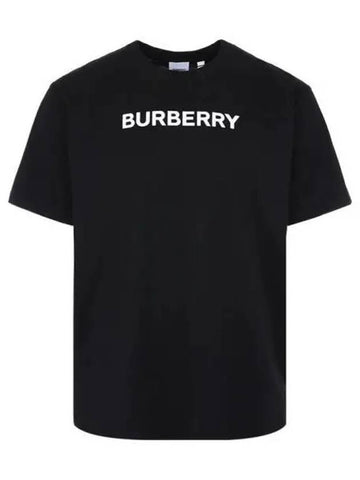 Classic logo lettering black short sleeve t shirt 270319 - BURBERRY - BALAAN 1