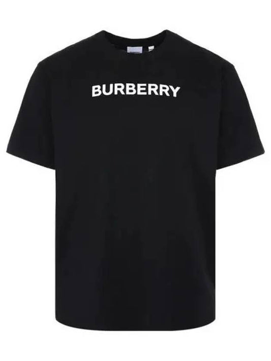 Classic logo lettering black short sleeve t shirt 270319 - BURBERRY - BALAAN 1