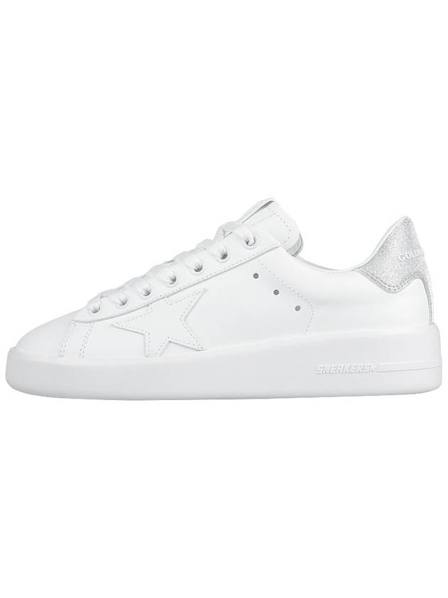 Purestar White Silver Glitter Heel Tab Sneakers - GOLDEN GOOSE - BALAAN 4