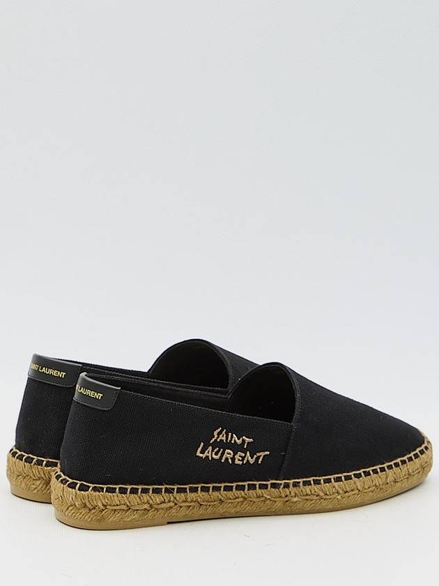 Logo Monogram Espadrilles Black - SAINT LAURENT - BALAAN 4