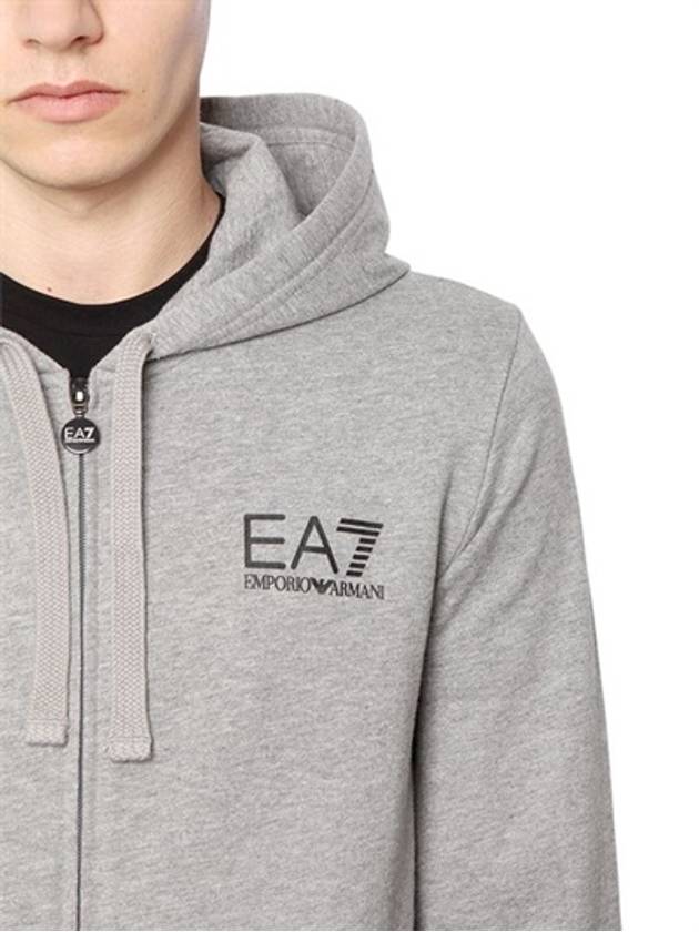 EA7 Hooded Cotton Sweatshirt - EMPORIO ARMANI - BALAAN 3