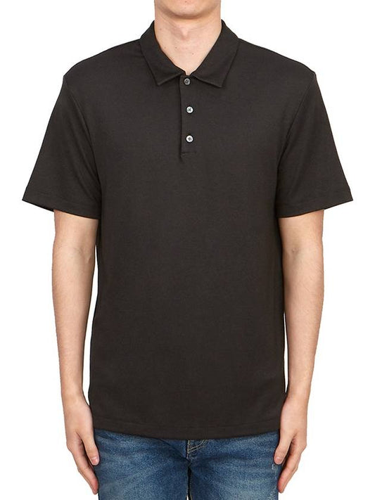 Anemone Modal Jersey Short Sleeve PK Shirt Black - THEORY - BALAAN 2