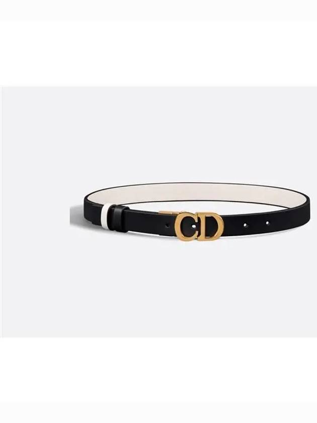 Saddle Reversible Smooth Calfskin Belt Black - DIOR - BALAAN 2