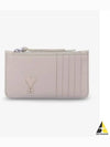 Heart Logo Zipper Card Holder Cream USL100830721 - AMI - BALAAN 2