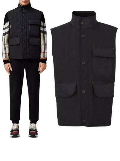 Diamond Quilted Thermoregulated Vest Black - BURBERRY - BALAAN 2