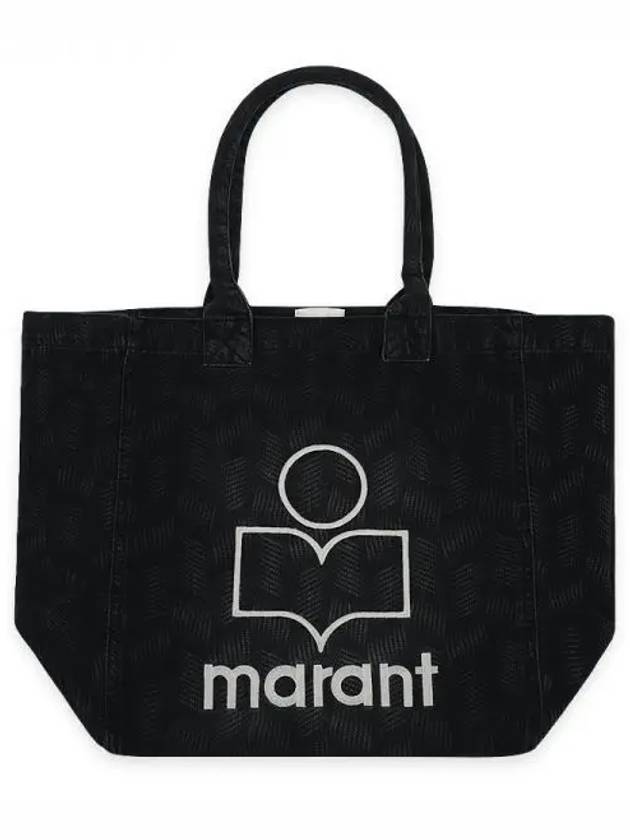 Yenky Embroidered Logo Shopper Tote Bag Black - ISABEL MARANT - BALAAN 2