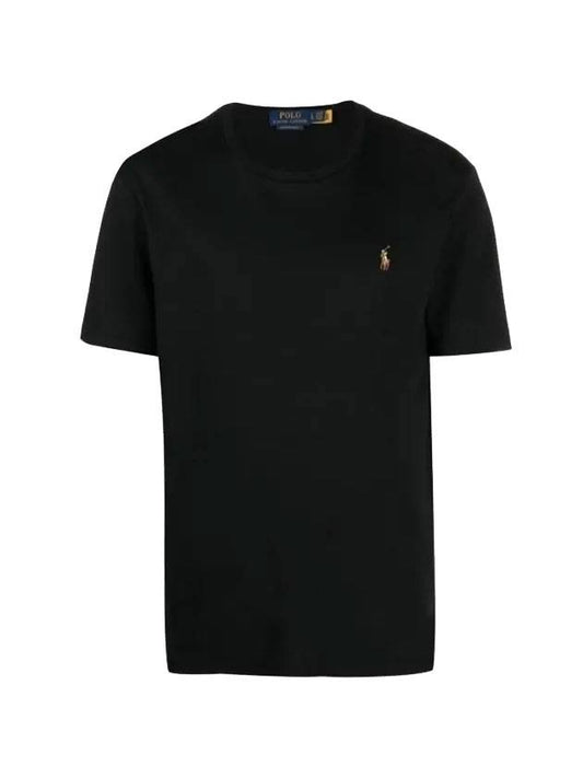 Pony Embroidered Logo Short Sleeve T-Shirt Black - POLO RALPH LAUREN - BALAAN 1
