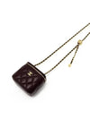 Gold Ball Vanity Bag Square Chain Small Burgundy AP1447 - CHANEL - BALAAN 3