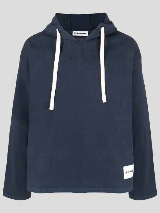 Logo Patch Hoodie Navy - JIL SANDER - BALAAN 2