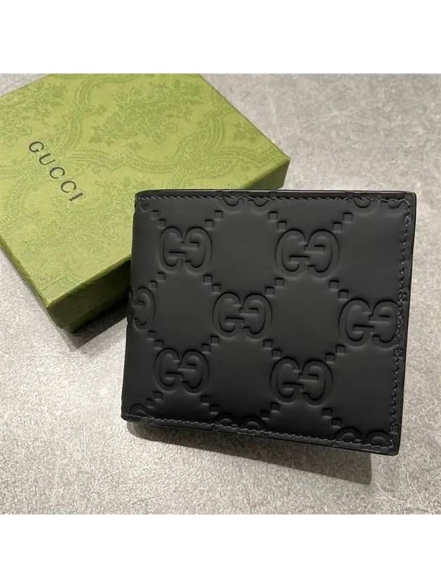 GG Rubber Effect Half Wallet Black - GUCCI - BALAAN 3