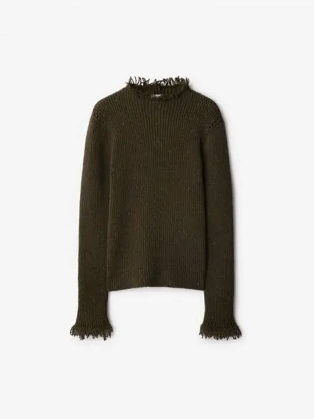 Fringe Wool Knit Top Furrow - BURBERRY - BALAAN 2