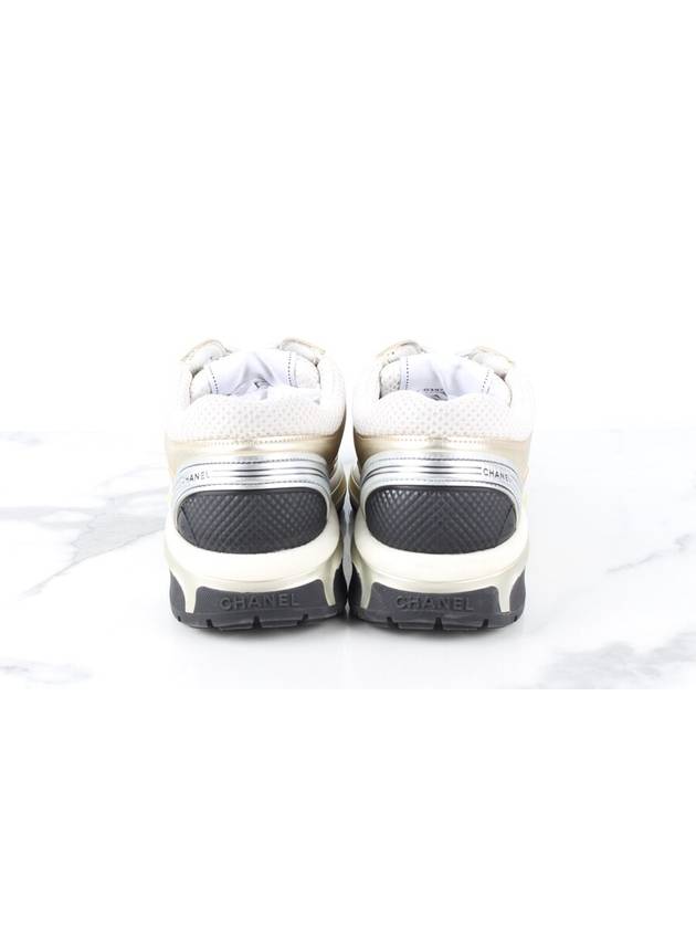 CC logo laminated sneakers gold 36 5 235 - CHANEL - BALAAN 4