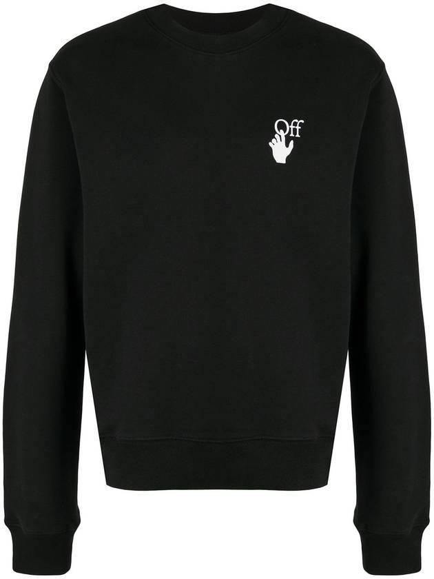 Pascal Arrow Slim Fit Sweatshirt Black - OFF WHITE - BALAAN 1