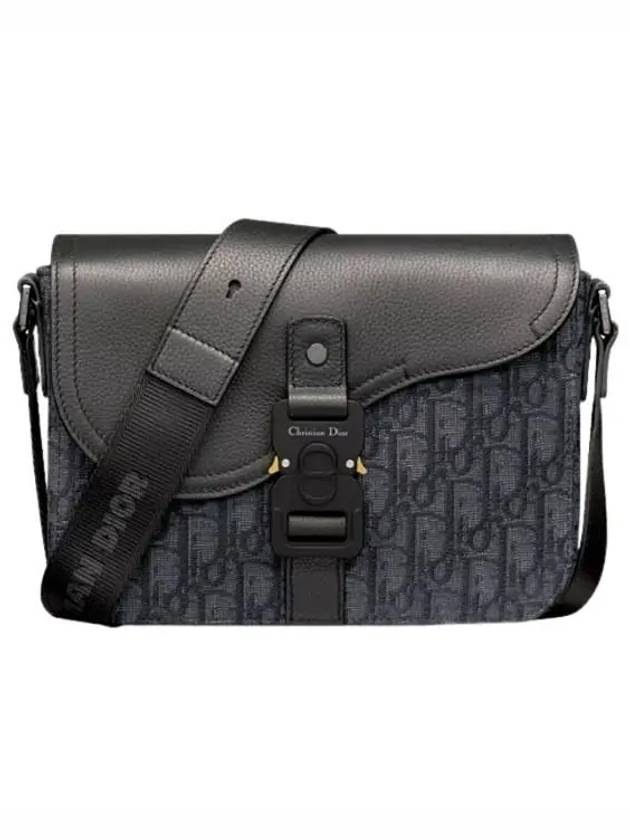 Saddle Small Flap Grained Calfskin Messenger Bag Black - DIOR - BALAAN 2