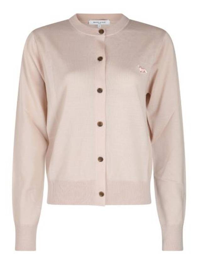 Baby Fox Patch Regular Cardigan Pink - MAISON KITSUNE - BALAAN 1