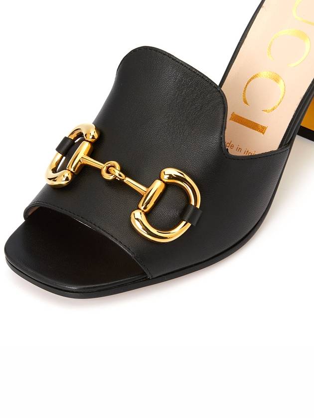 Women's Horsebit Slide Sandals Black - GUCCI - BALAAN 8